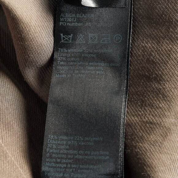 All Saints Aleida Khaki Green Oversized No-Closure Blazer - Picture 8 of 12